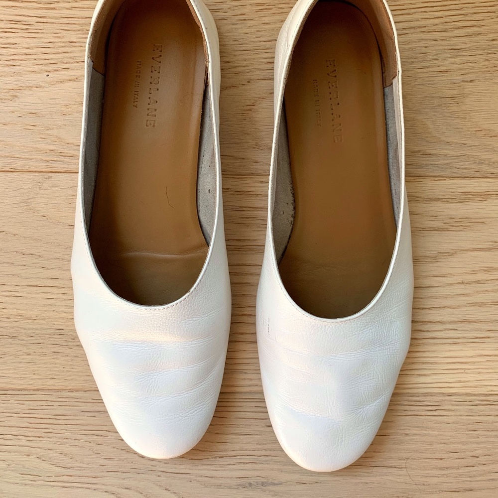 Everlane Italian Leather Day Glove (Size 7, White)